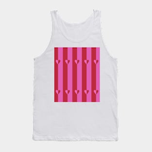 Hearts and Stripes Valentines Tank Top